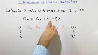 Interpolar Medios Aritméticos | Progresiones Aritméticas