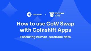 Using CoWSwap via Coinshift Apps