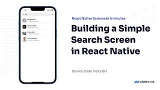 #46 Building a Simple Search Screen in React Native