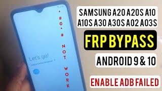 Samsung A20, A20s, A10, A10s A30, A03, A02 Frp Bypass/Google Account Remove || Android 9, 10