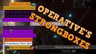 FARMING OPERATIVE'S STRONGBOXES | CURRENCY | SCARABS | POE | PATH OF EXILE