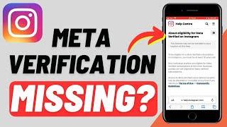How to Fix Meta Verification Not Available On Instagram