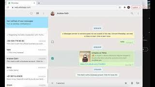 How to select specific messages in Whatsapp Web?