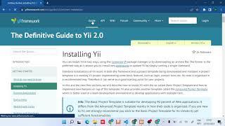How to install Yii2 with composer part 1