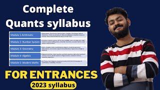 All topics - complete syllabus of Quants (quantitative ability) for CUET, IPMAT, SET, NPAT, Xavier's