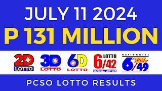 Lotto Result Today 9pm July 11 2024 | PCSO Complete