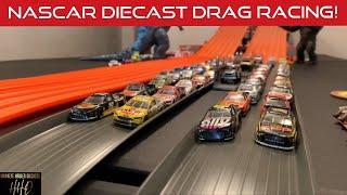 NASCAR DIECAST DRAG RACING! NASCAR Authentic’s Racing on Fat Track!