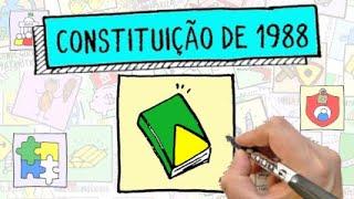 CONSTITUIÇÃO DE 1988 | Contexto; Organização do Estado; Direitos e Garantias - Resumo Desenhado