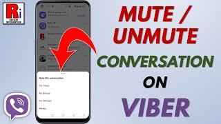 How to Mute / Unmute Any Conversation on Viber