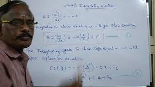 Structural Analysis- Double Integration Method - Slope and deflection for cantilever beam -Part 1