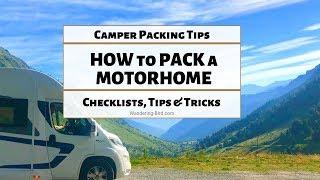 How to pack a motorhome- RV organization tips for beginners | Packing a camper list & Checklists