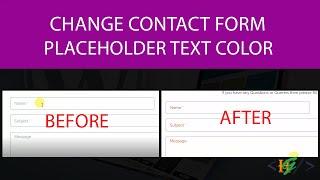 How to change Contact Form Placeholder Text Color in Website