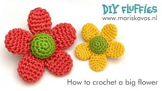 How to Crochet a Flower - Easy tutorial for beginners - English