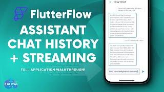 #FlutterFlow #Supabase Assistant Chat App + History + Streaming