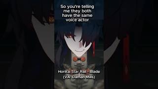 They have the same voice actor?!  #genshinimpact #honkaistarrail #shorts #lyney #blade #genshin