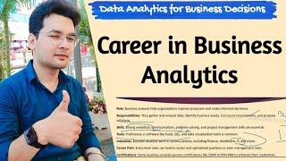 Career in Business Analytics in hindi | Data Analytics for Business Decision |MBA,BBA