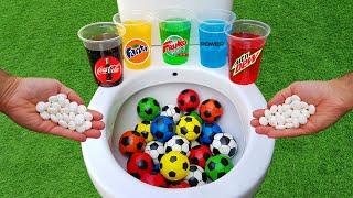 Football VS Coca Cola Zero, Fanta, Mtn Dew, Powerade, Fruko and Mentos in the toilet