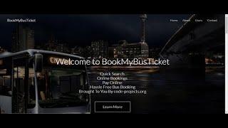 Online Bus Reservation System in PHP and MySQL download source code | Source Code & Projects