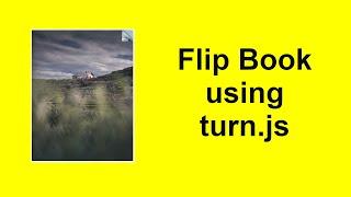 How to make flip book with turn.js library
