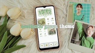 Making Realme c11 2021 Aesthetic - Aesthetic green theme + how to change apps label color