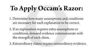 How To Apply Occam's Razor