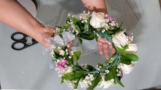 Quick wedding flower crown/halo tutorial.