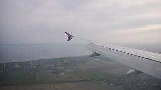 Rossiya Airlines. A319. Landing in Pulkovo (LED, Saint Petersburg). Посадка в Пулково.