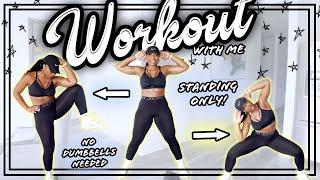 Get ABS at HOME!  10 minute STANDING ONLY workout! No DUMBBELLS & Beginner Friendly #SweatwithShay