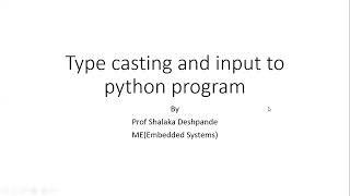 Type casting and input to python program