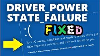 Driver Power State Failure Windows 10 Fix | How to fix DRIVER_POWER_STATE_FAILURE in Windows 10 \ 8