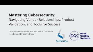 Mastering Cybersecurity Webinar