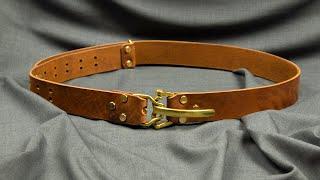 Ремень из кожи своими руками. Ремень литлтон + выкройка / Leather belt handemade DIY + free pattern