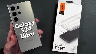 Galaxy S24 Ultra Spigen GLASTR EZ FIT Screen Protector  - Drop & Scratch TESTS