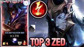 WILD RIFT ZED - TOP 3 ZED GAMEPLAY - GRANDMASTER RANKED