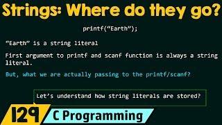 Storing the String Literals