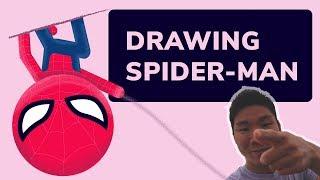 Drawing Spider-Man (Avengers: Endgame) in 3D Flat Design! #FanArt