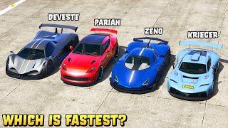 GTA 5 - OVERFLOD ZENO vs PARIAH vs DEVESTE EIGHT vs KRIEGER - Which is Fastest?