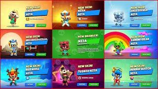 UNLOCKING ALL NITA SKINS WITH NEW BACKGROUND  | Brawl Stars