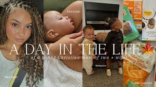 A DAY IN THE LIFE OF A YOUNG CHRISTIAN MOM| the babies are sick + working mom rant + toddler snacks!