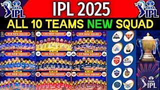 IPL 2025 All Team Squad | IPL 2025 All 10 Team Players List | RCB,CSK,MI,KKR,SRH,PBKS,GT,DC,LSG,RR