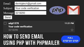 How To Send Email Using PHP With PHP Mailer | PHP Send Email | Full Step By Step