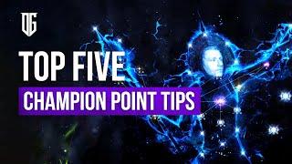 The Top 5 Champion Point Tips for the Elder Scrolls Online