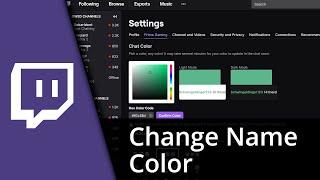 How to change Twitch Name Color | Twitch Chat Color  Tutorial