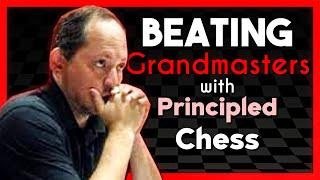 ChesscoachAndras vs GM Smirin - beating Grandmasters with Principled Chess