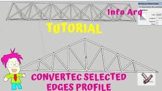 Convertec selected edges profile / 1001bit plugin SketchUp