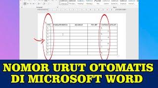 Cara Membuat Nomor Urut Otomatis Di Tabel Microsoft Word