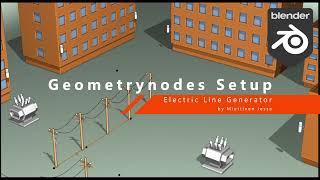 Geometrynodes Electric Line Generator v03 / Blender 3.0