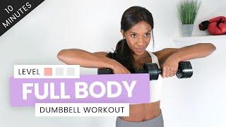 DUMBBELL WORKOUT - TOTAL BODY - 10 MINUTES