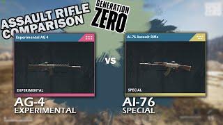 GENERATION ZERO - Assault rifles comparison AI-76 special vs AG-4 experimental [which is the best]