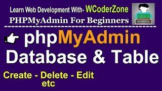 How to create-edit-delete database and table in phpMyAdmin (xampp/wamp) #2